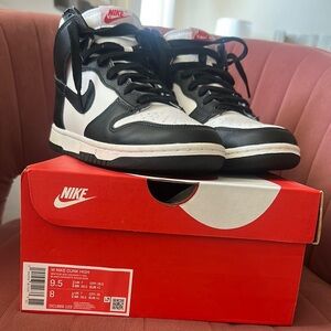 Nike Black and White High-Top Sneakers